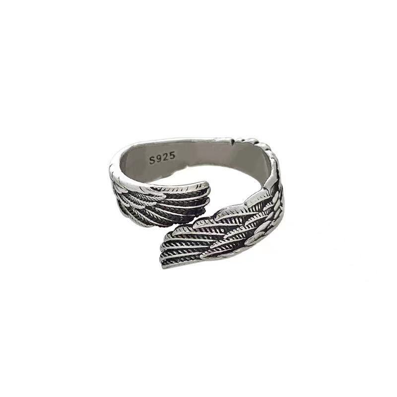 Inspirational Angel Wing Silver Ring