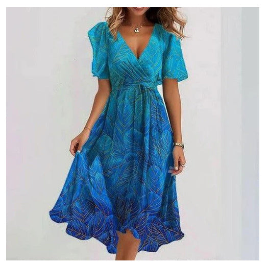 Layered Printed Summer Dress