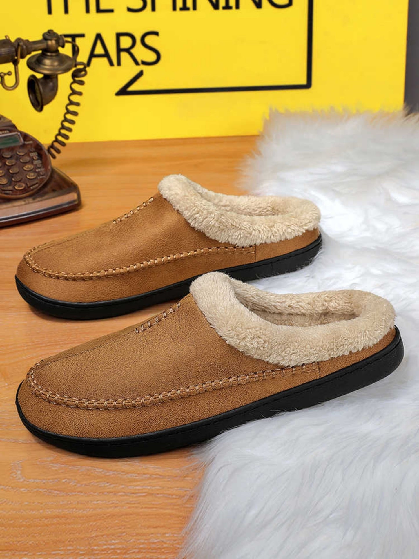 #9 - Men's Plus Size Suede/Cotton Slippers
